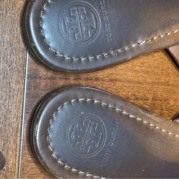 Tory Burch Miller Brown Leather Sandals - Picture 4 of 6